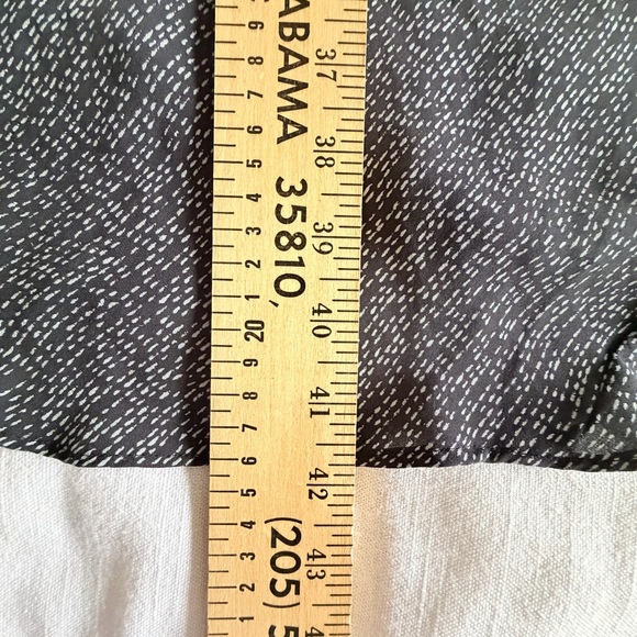 Petite Sophisticate Dress Womens 4 Black Silk Geometric Sleeveless Midi Career - Picture 7 of 11